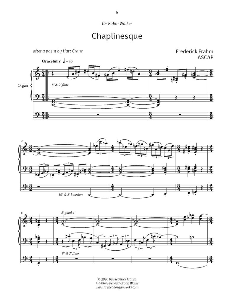 Frahm Chaplinesque first page
