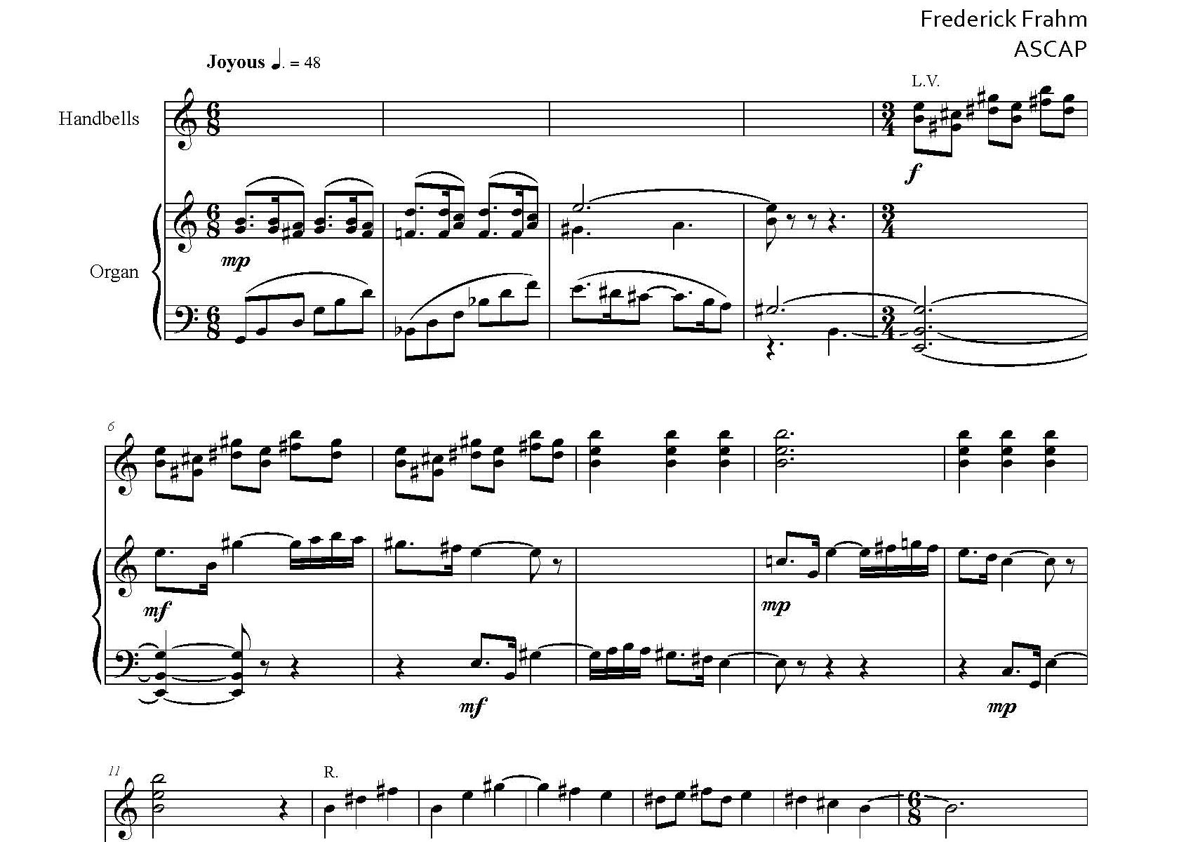Frahm Six Little Preludes Easter first page